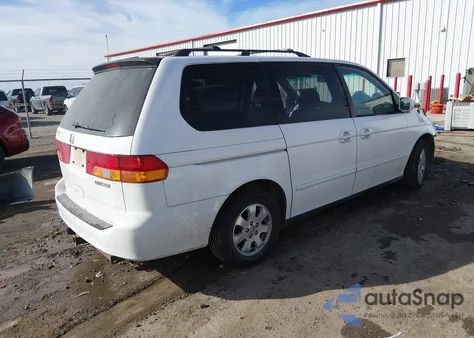 2002 Honda Odyssey Ex z USA, uszkodzony, nr VIN 2HKRL18692H533161